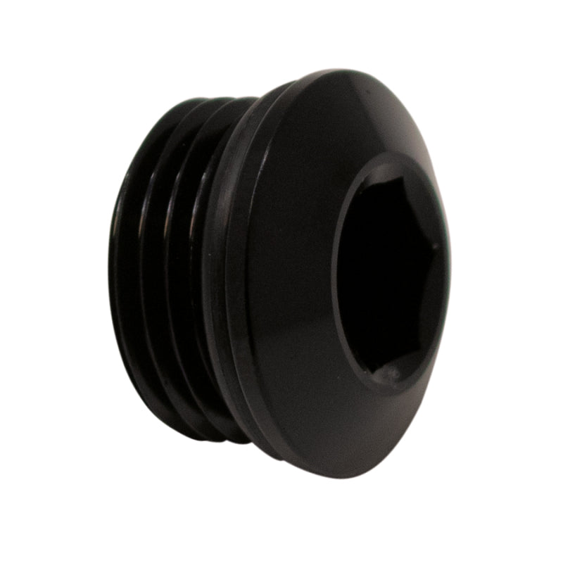 DeatschWerks 8AN ORB Male Plug with Low Profile Internal Allen Hex - Matte Black Finish