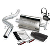 Banks Power 04-06 Jeep Wrangler 4.0L Monster Exhaust System with Black Tip - 2.5-inch Stainless Steel Mandrel-Bent Tailpipe
