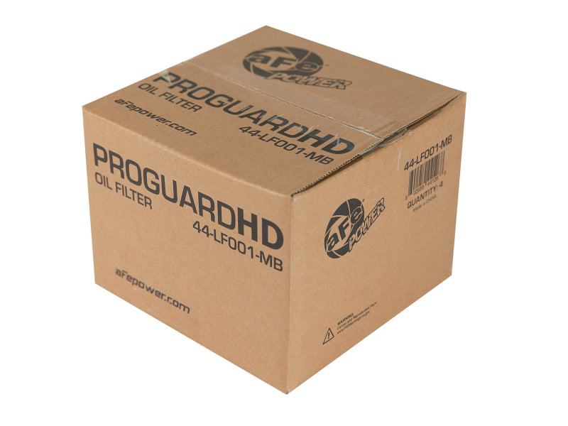 aFe ProGuard D2 Oil Filter Part Number 44-LF001-MB for GM Diesel Trucks (4 Pack)