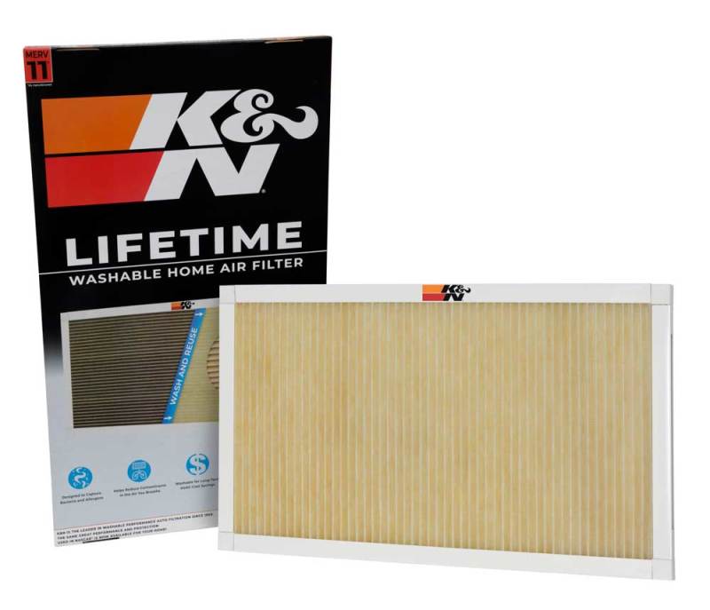 K&N HVAC Filter 18 x 30 x 1 - Reusable Washable Pleated Synthetic Air Filter for Home HVAC Systems