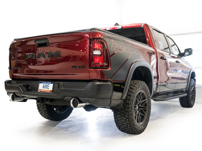 AWE Tuning 2025+ Ram 1500 3.0TT Rebel Cat-Back Exhaust with Chrome Silver Tips