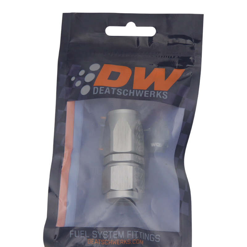 DeatschWerks 8AN Female Swivel Straight Hose End CPE - Anodized DW Titanium