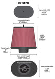 K&N Engineering RC-5178 Universal Air Filter - Oval Straight, 3.688-Inch Flange ID, 10.25-Inch Base Outside Length, 7.875-Inch Height for Ford F-250 Super Duty