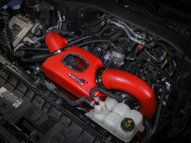 aFe Momentum GT Red Pro Dry S Cold Air Intake System for Ford Explorer ST 2020-2023 with Part Number 50-70076KR