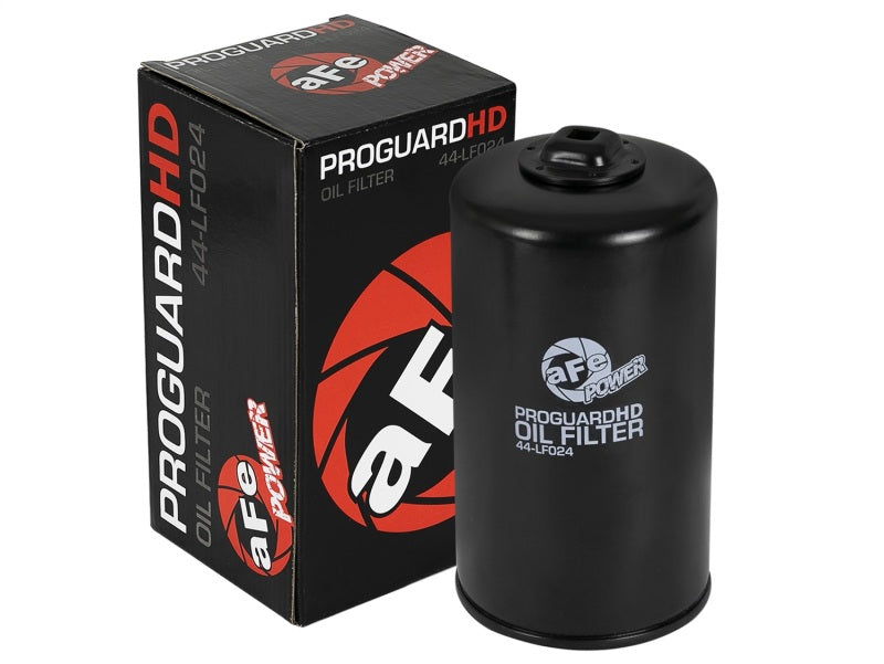 aFe Pro Guard D2 Oil Filter Part 44-LF024-MB for 2011-2013 Ford F-250 Super Duty Diesel Trucks (4 Pack)