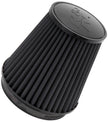 K&N Engineering RU-3101HBK Black Universal Round Tapered Air Filter - 6 Inch Flange ID