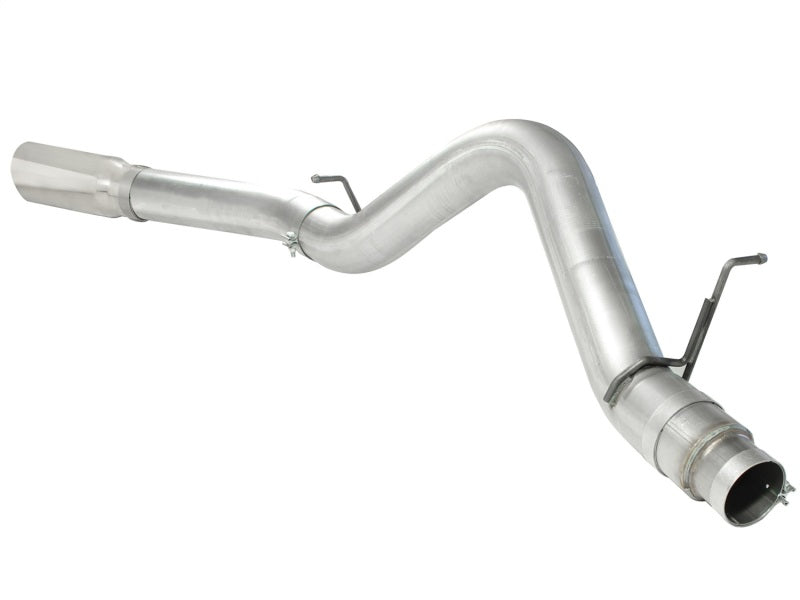 aFe Atlas 5-Inch DPF-Back Aluminized Steel Exhaust System with Polished Tip for GM Silverado 2500 HD Diesel 2011-2014