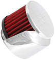 K&N Engineering 62-1513 Crankcase Vent Filter with Chrome Top and Rubber Base for Classic and Racing Engines