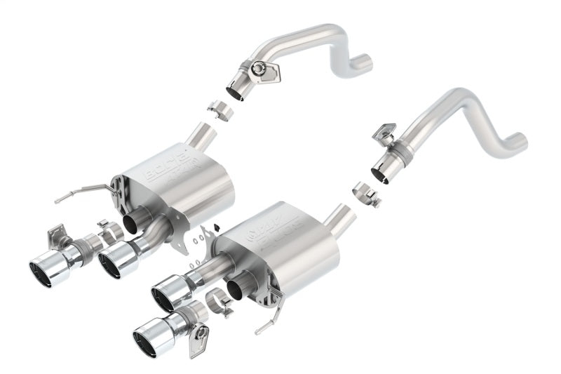 Borla ATAK Axle-Back Exhaust System for 2014-2019 Chevrolet Corvette C7 6.2L V8 with AFM & NPP Valves