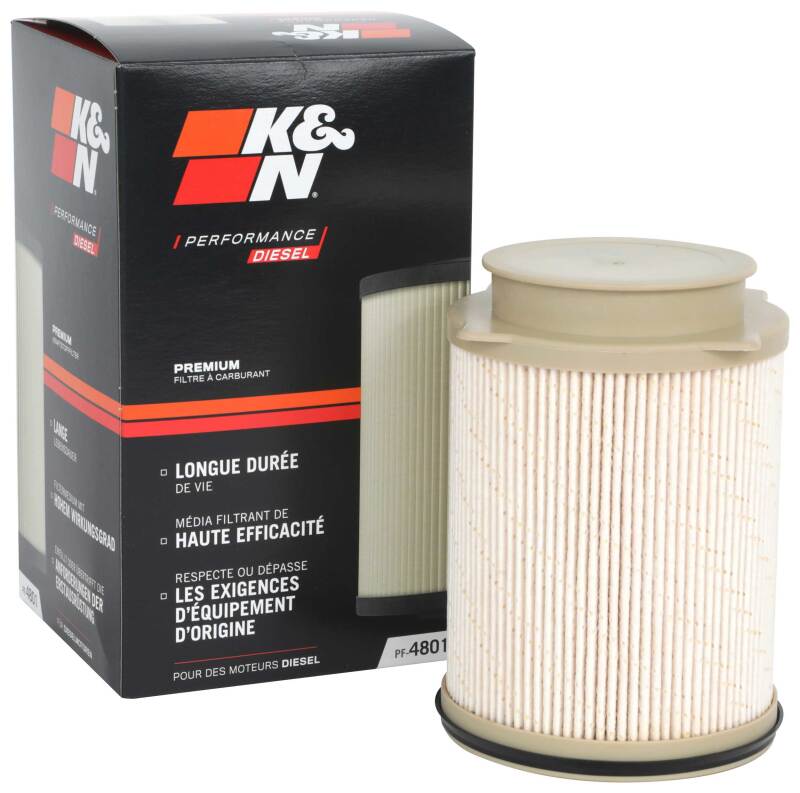 K&N Engineering PF-4801 High-Flow Cartridge Fuel Filter for Dodge RAM 6.7L Diesel Engines