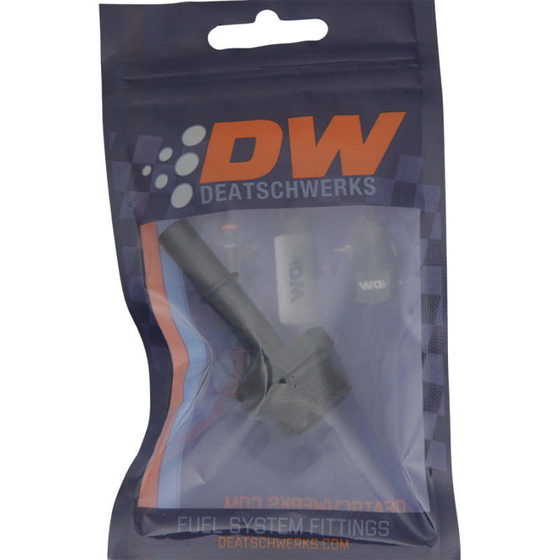 DeatschWerks 10AN ORB Male to 3/8 Inch Male EFI Quick Connect Adapter - Anodized Matte Black