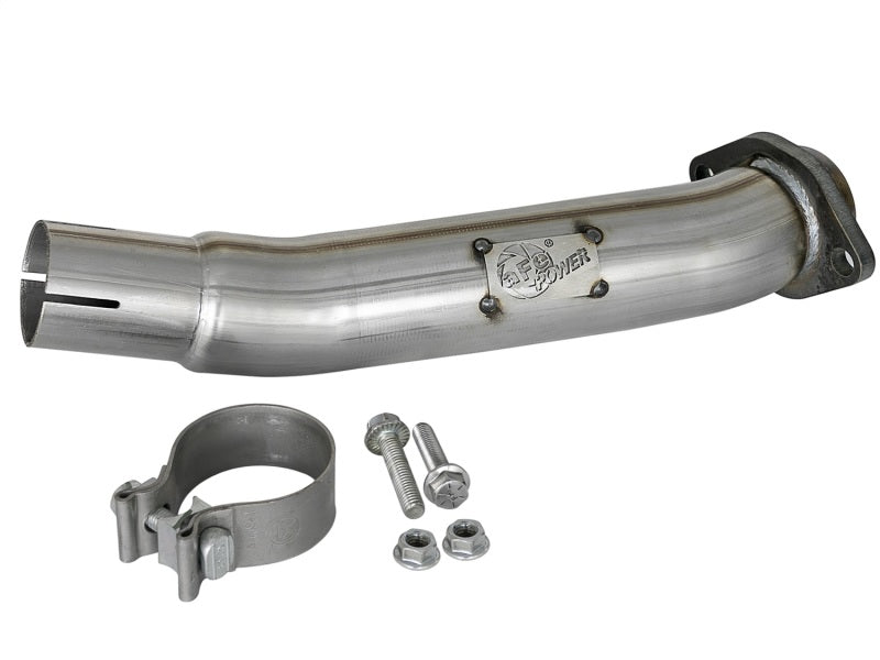 aFe Twisted Steel 2-Inch Stainless Steel Loop Delete Down-Pipe for Jeep Wrangler JL and Gladiator JT 2018-2026