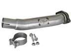 aFe Twisted Steel 2-Inch Stainless Steel Loop Delete Down-Pipe for Jeep Wrangler JL and Gladiator JT 2018-2026
