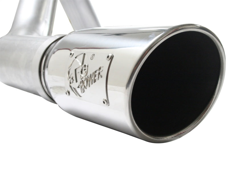 aFe Atlas 4 Inch Aluminized Steel Cat-Back Exhaust System with Polished Tip for Ford F-150 2011-2014 V6-3.5L