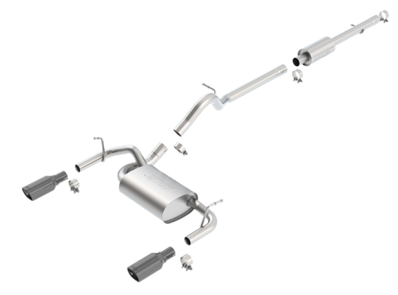 Borla Black Chrome Touring Cat-Back Exhaust System for 2012-2018 Jeep Wrangler JKU 3.6L V6