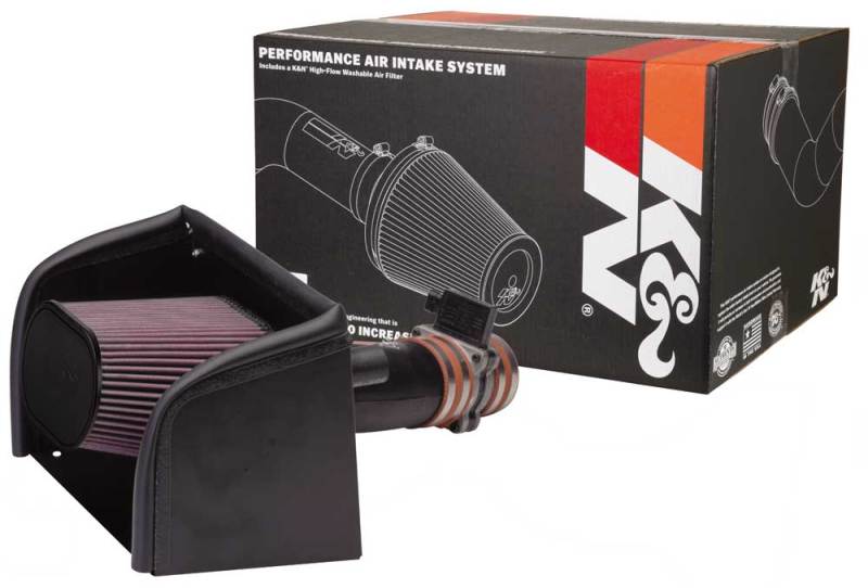 K&N Engineering Part 57-3016-1 High-Flow Cold Air Intake System for 1997-2000 GMC C3500 with 7.4L V8 Engine