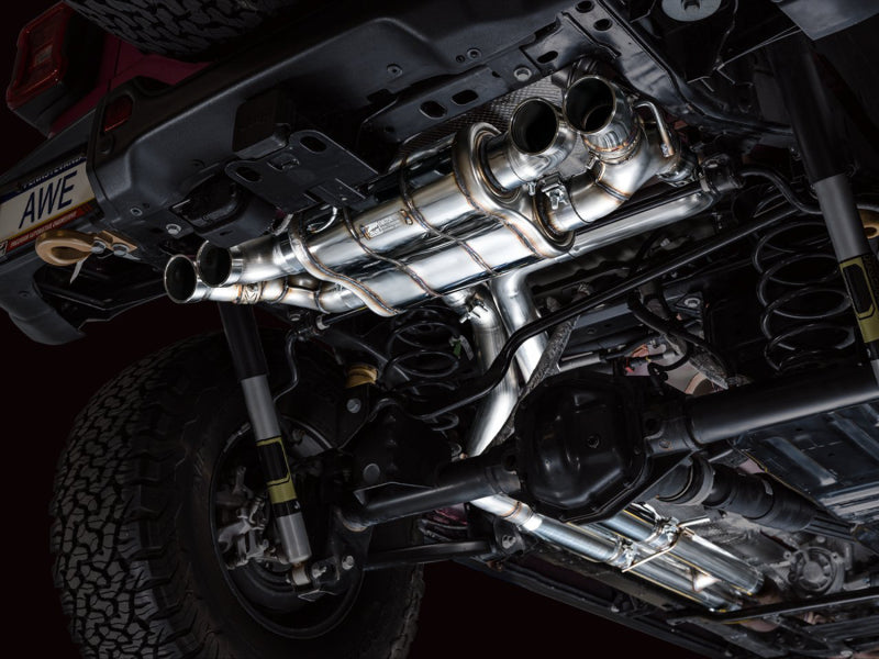 AWE Tuning 21+ Jeep Wrangler 392 SwitchPath Cat-Back Exhaust with Quad BashGuards