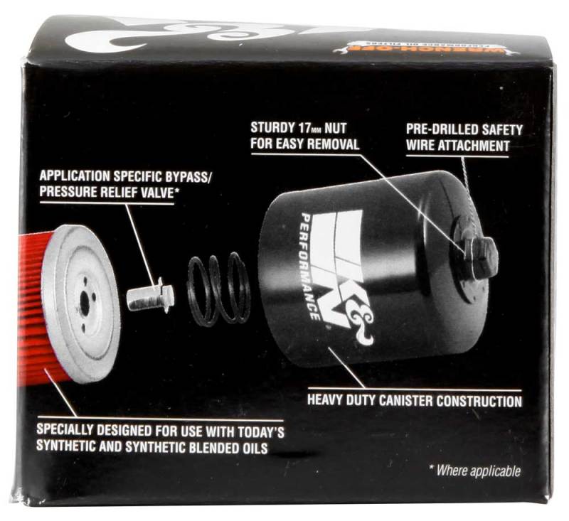 K&N Engineering Part KN-147 Premium Oil Filter for Powersports Vehicles