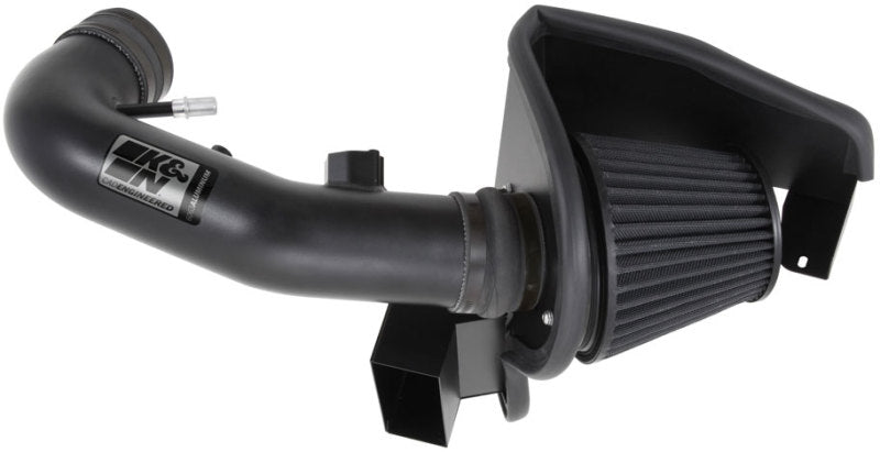 K&N Engineering 71-3527 Black Performance Cold Air Intake Kit for Ford Mustang GT 5.0L V8 (2011-2014)