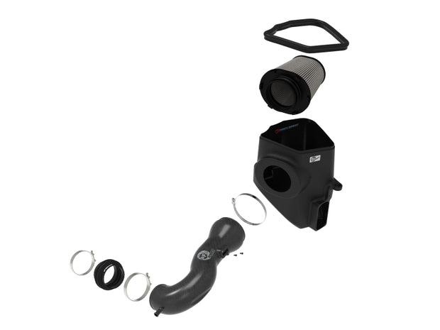 aFe 57-10015D Track Series Carbon Fiber Cold Air Intake System with Pro Dry S Filter for GM Trucks and SUVs 2016-2021