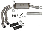 aFe Rebel Series Dual Center Exit Cat-Back Exhaust System for Jeep Wrangler (JK) 3.6L/3.8L - Stainless Steel with Black Tips