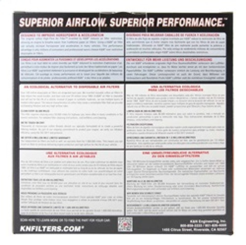 K&N Engineering Part 33-2008-1 Replacement Air Filter for Chevrolet Camaro 2.8L, 5.0L, 5.7L (1985-1992)