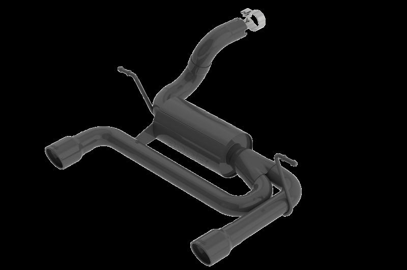 Borla ATAK SS Axle-Back Exhaust System for Jeep Wrangler JL/JLU 2018-2026 with 3.6L V6, Black Coated, 3.5-inch Tips