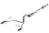 Borla F-150 2021-2025 5.0L Cat-Back Touring Exhaust System with Black Chrome Tips - Part #140865BC