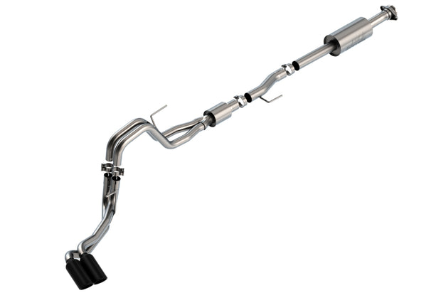 Borla F-150 2021-2025 5.0L V8 Cat-Back S-Type Exhaust System with Black Chrome Tips