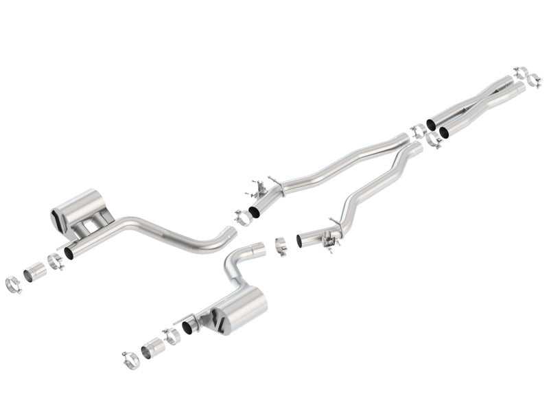 Borla ATAK Cat-Back Exhaust System for 2015-2023 Dodge Challenger SRT Hellcat 6.2L V8 with Valve Simulators