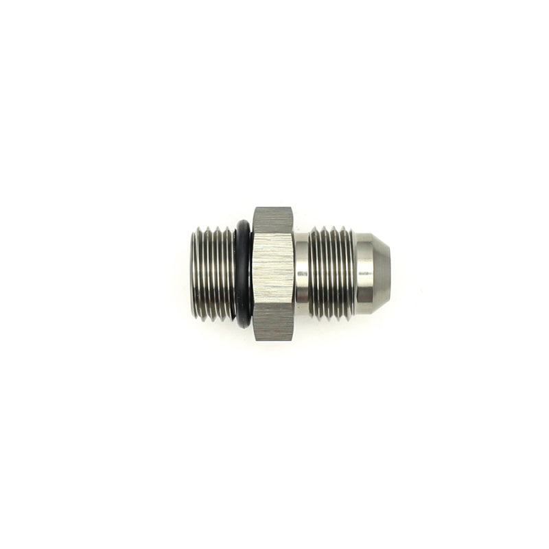 DeatschWerks 6AN ORB Male to 6AN Male Flare Adapter with O-Ring - Anodized Titanium