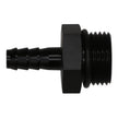 DeatschWerks 10AN ORB Male to 5/16 Inch Male Triple Barb Fitting with O-Ring - Anodized Matte Black