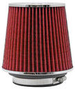 K&N Engineering Universal Air Filter Chrome Round Tapered - 4 Inch Flange ID, 1.125 Inch Flange Length, 5.5 Inch Height