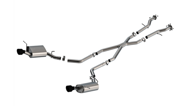 Borla 11-25 Dodge Durango S-Type Cat-Back Exhaust System with Black Tips - 2.5 Inch Diameter