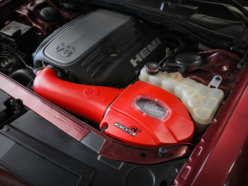 aFe Momentum GT Pro Dry S Stage-2 Intake System for Dodge Challenger and Charger R/T 5.7L HEMI (2011-2015) - Red