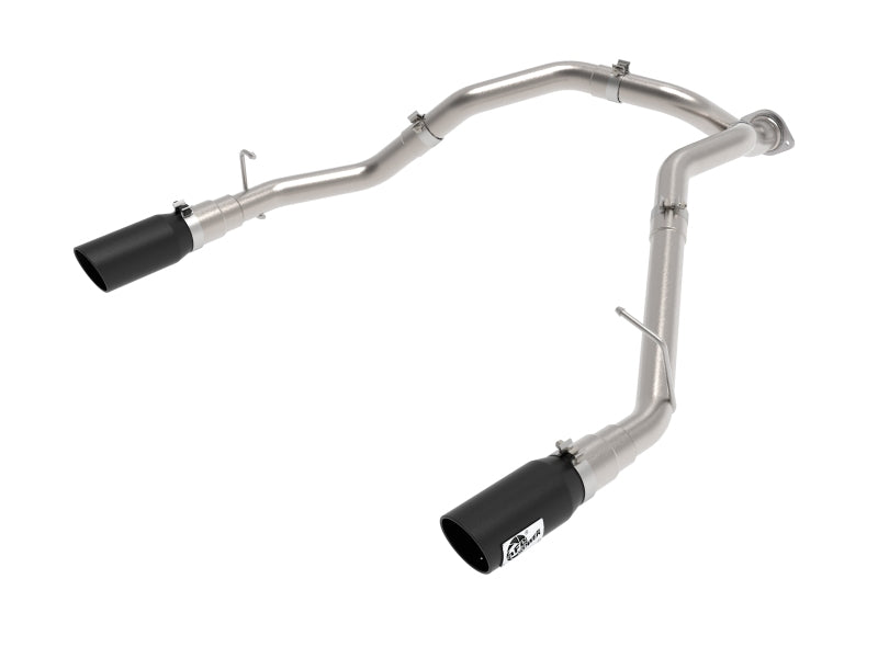 aFe Large Bore-HD 3 in Stainless Steel DPF-Back Exhaust System with Black Tips for Ram 1500 (2020-2021)
