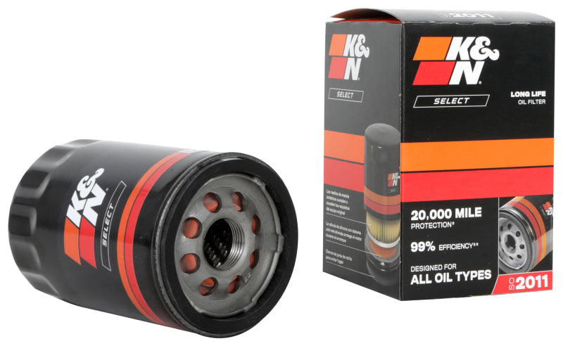 K&N Engineering SO-2011 Select Oil Filter for Buick Enclave 3.6L V6 and Chevrolet Silverado 1500 5.3L V8
