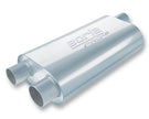 Borla Universal Oval Transverse Muffler with 3-Inch Inlet and Dual 2.5-Inch Outlets