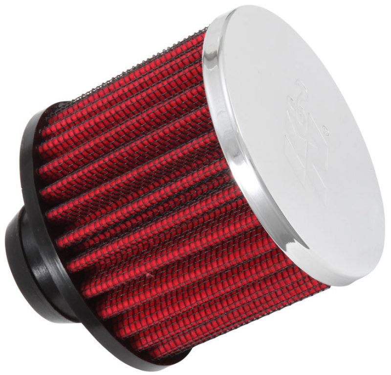 K&N Engineering 62-1490 Chrome Top Push-In Crankcase Vent Filter for Classic and Racing Engines