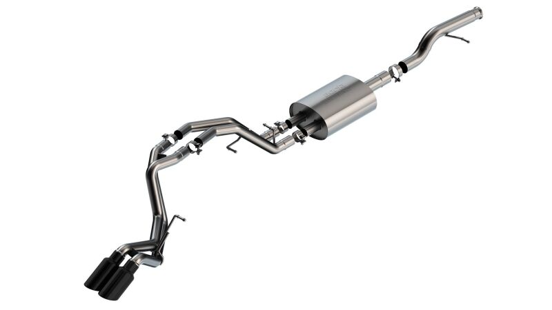 Borla 21-22 Chevrolet Tahoe & GMC Yukon 5.3L V8 Touring Cat-Back Exhaust with Black Chrome Tips