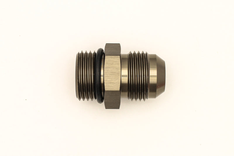 DeatschWerks 10AN ORB Male to 10AN Male Flare Adapter with O-Ring - Titanium Finish