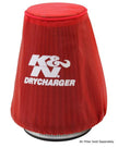 K&N Engineering Red Drycharger 5.25 inch x 3 inch Round Tapered Air Filter Wrap Part #22-2030PR