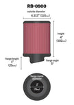 K&N Engineering Universal Rubber Air Filter – 3 Inch Diameter, 4.5 Inch Outer Diameter, 4 Inch Height