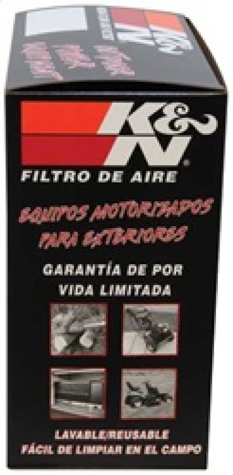 K&N Engineering Replacement Industrial Air Filter for John Deere, Kubota, Bobcat - 1.875 in ID x 3.5 in OD x 7.125 in Height (Part E-4552)