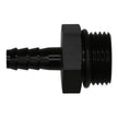 DeatschWerks 10AN ORB Male to 5/16 Inch Male Triple Barb Fitting with O-Ring - Anodized Matte Black