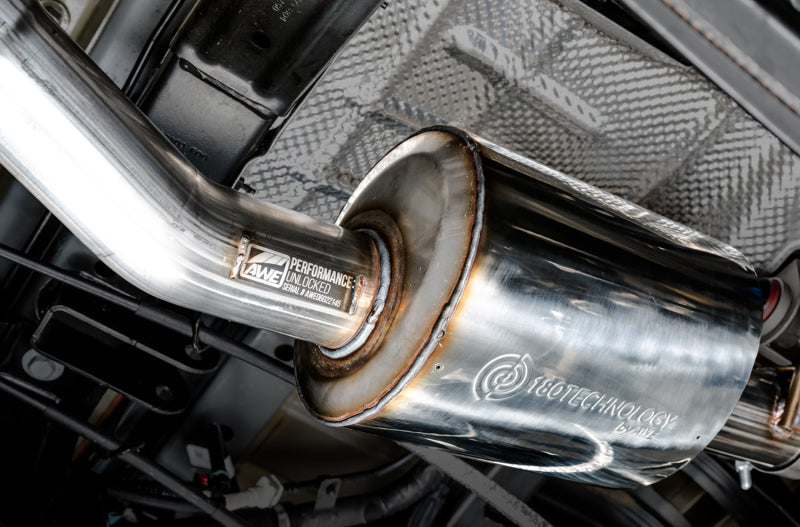 AWE Tuning 20-21 Jeep Gladiator JT 3.6L Tread Edition Cat-Back Dual Exhaust with Diamond Black Tips