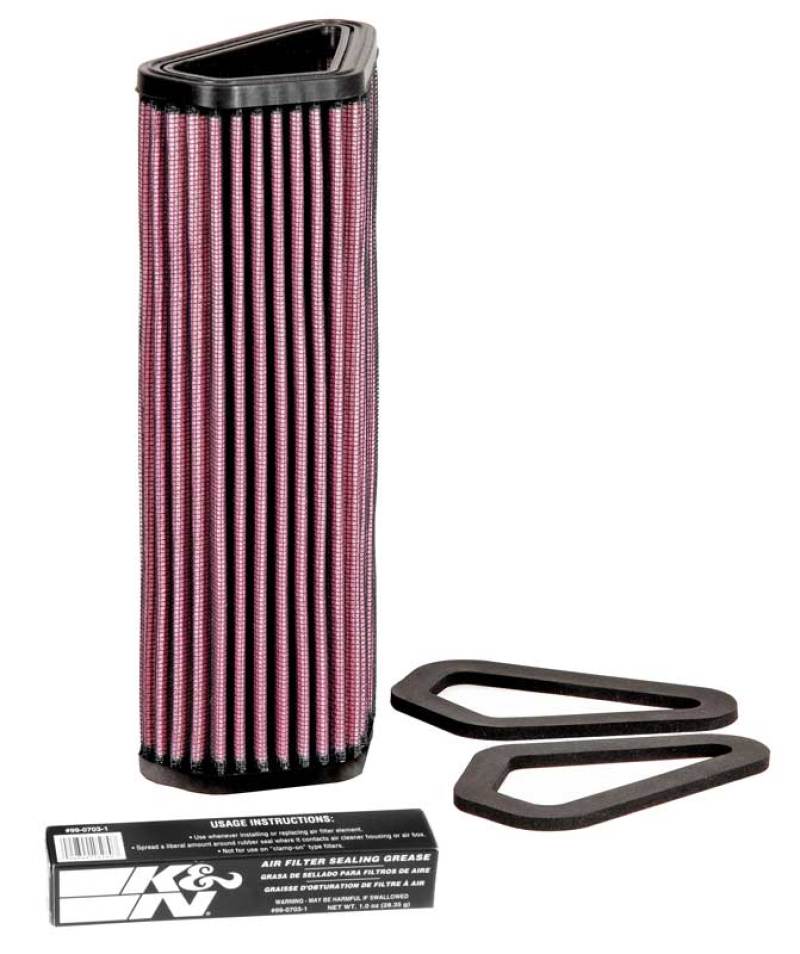 K&N Engineering Part DU-1007 High-Flow Replacement Air Filter for Ducati 1098, 848, 1198, and Streetfighter Models