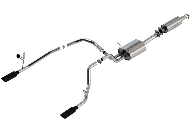 Borla 19-22 Ram 1500 3.6L V6 S-Type Cat-Back Exhaust System with Black Chrome Tips - Part #140852BC