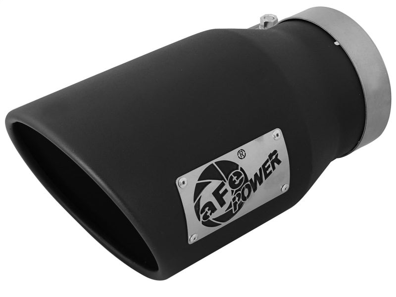 aFe MACH Force-Xp 5-inch Stainless Steel Exhaust Tip with Black Finish, Left Side Exit