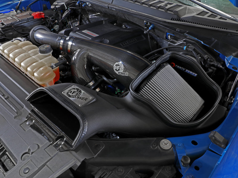 aFe 17-20 Ford F-150 and Raptor Track Series Carbon Fiber Cold Air Intake System with Pro DRY S Filter